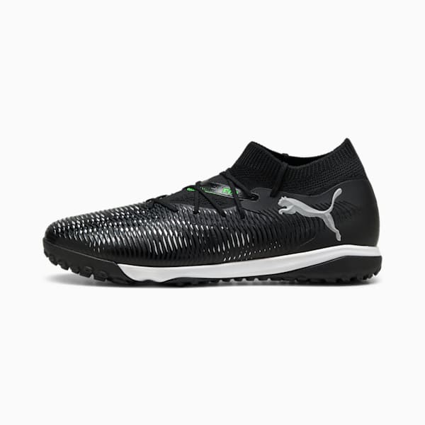 FUTURE 8 MATCH TT Football Boots, PUMA Black-Cool Light Gray-Fluo Green, large-ZAF