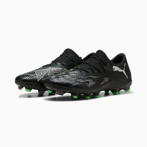 FUTURE 8 MATCH FG/AG Low Football Boots, PUMA Black-Cool Light Gray-Fluo Green, large-MEX