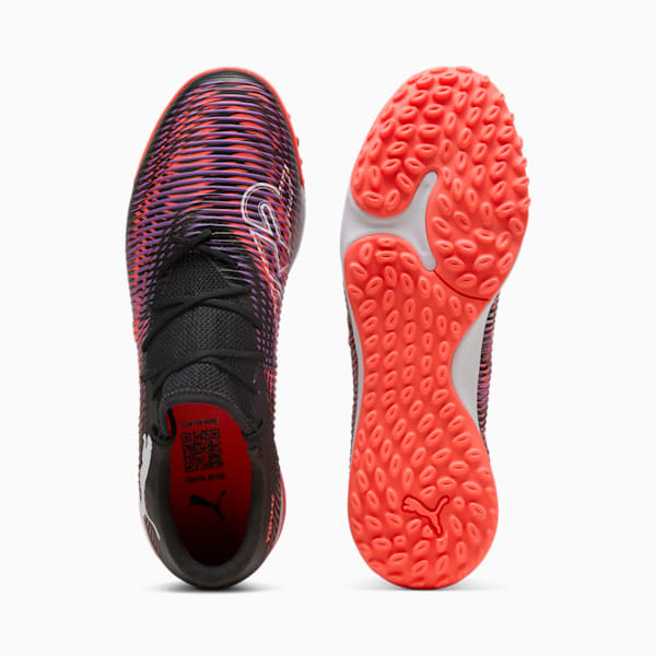 FUTURE 8 MATCH Low TT Football Boots Unisex, PUMA Black-PUMA White-Glowing Red, large-MEX