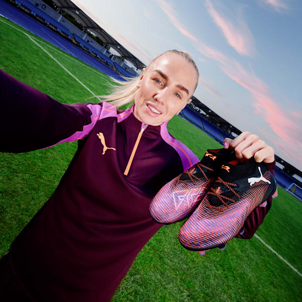 FUTURE 8 ULTIMATE FG Football Boots Women, PUMA Black-PUMA White-Glowing Red, large-MEX