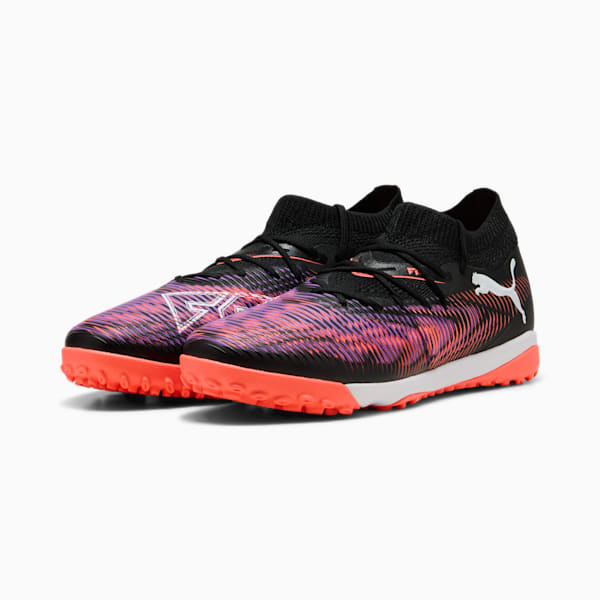 Tacos de fútbol FUTURE 8 MATCH TT para mujer, PUMA Black-PUMA White-Glowing Red, large-MEX