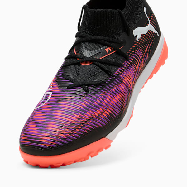 Tacos de fútbol FUTURE 8 MATCH TT para mujer, PUMA Black-PUMA White-Glowing Red, large-MEX