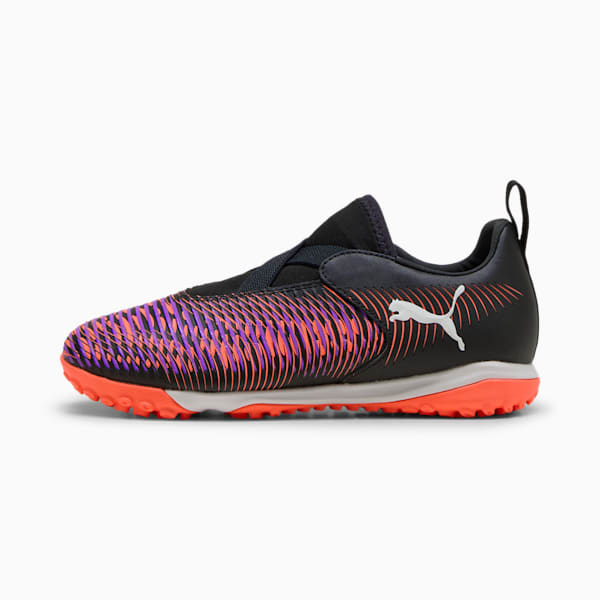 Tacos de fútbol FUTURE 8 MATCH TT + adolescentes sin cordones, PUMA Black-PUMA White-Glowing Red, large-MEX