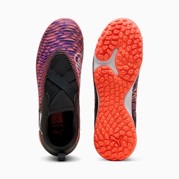 Tacos de fútbol FUTURE 8 MATCH TT + adolescentes sin cordones, PUMA Black-PUMA White-Glowing Red, large-MEX
