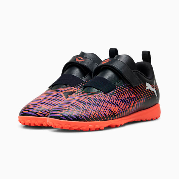 Tacos de fútbol adolescente FUTURE 8 PLAY TT, PUMA Black-PUMA White-Glowing Red, large-MEX