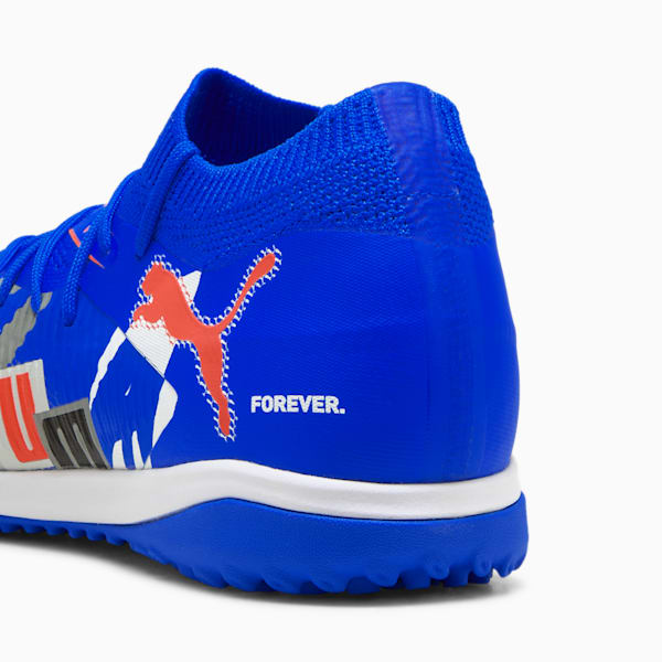 FUTURE 8 MATCH FOREVER TT Football Boots Unisex, PUMA White-Ultra Blue-Feather Gray-PUMA Black-Glowing Red, large-MEX