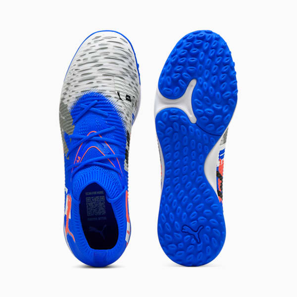 FUTURE 8 MATCH FOREVER TT Football Boots Unisex, PUMA White-Ultra Blue-Feather Gray-PUMA Black-Glowing Red, large-MEX