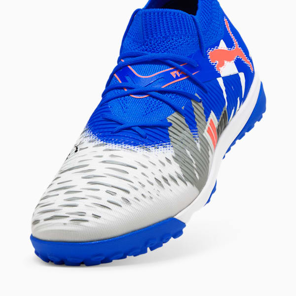 FUTURE 8 MATCH FOREVER TT Football Boots Unisex, PUMA White-Ultra Blue-Feather Gray-PUMA Black-Glowing Red, large-MEX