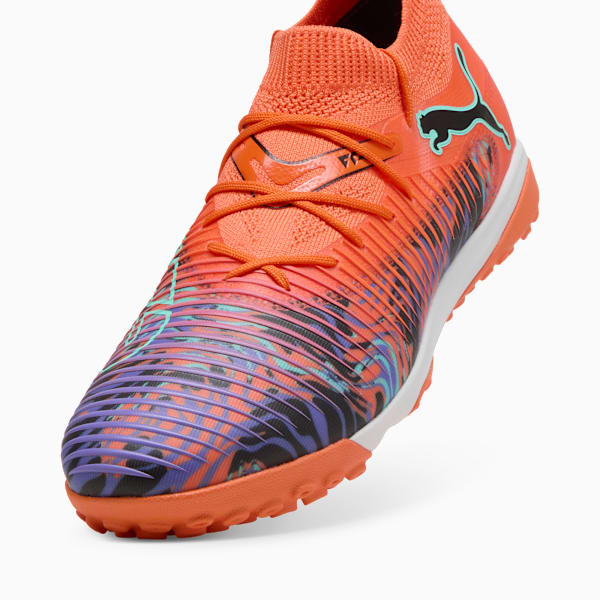 Tacos de fútbol FUTURE 8 MATCH CREATIVITY TT, Orange Poppy-PUMA Black-Dark Amethyst-Electric Peppermint, large-MEX