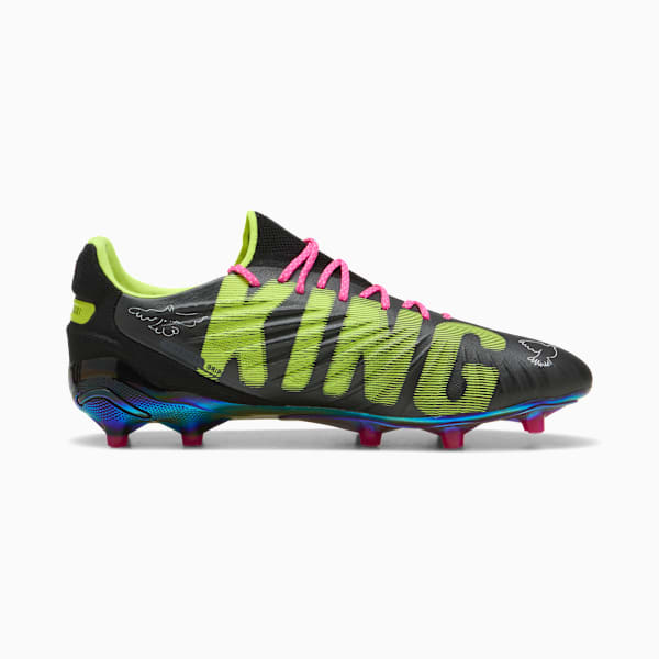 KING ULTIMATE x KIDSUPER FG/AG Football Boots Unisex, PUMA Black-Electric Lime-Strong Gray-Ravish-PUMA White, large-ZAF