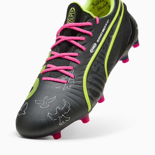 KING ULTIMATE x KIDSUPER FG/AG Football Boots Unisex, PUMA Black-Electric Lime-Strong Gray-Ravish-PUMA White, large-ZAF
