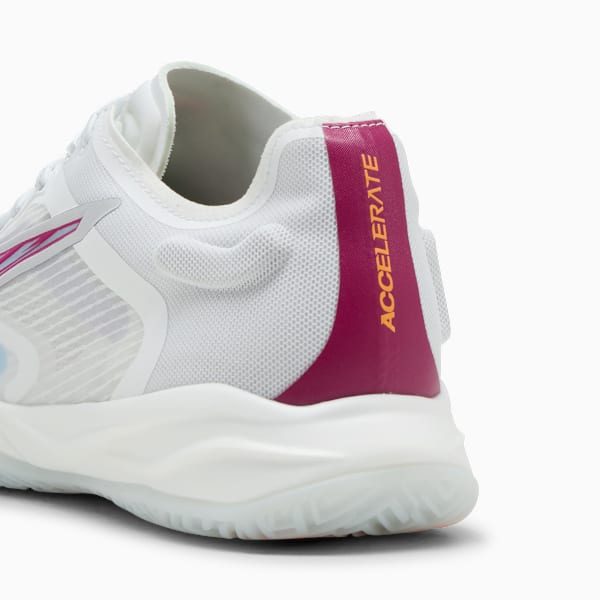 Accelerate NITRO™ SQD 4 Handball Shoes Women, PUMA White-Berry-Lilac Crush-Haute Tropic-Heat Fire, large-ZAF