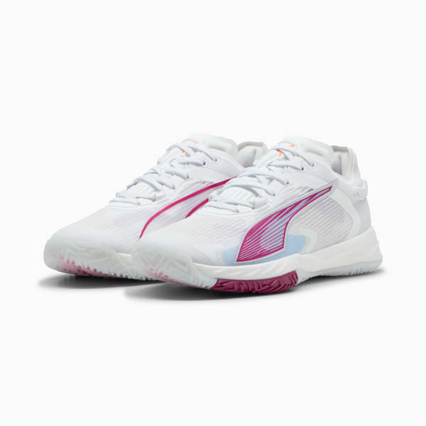 Accelerate NITRO™ SQD 4 Handball Shoes Women, PUMA White-Berry-Lilac Crush-Haute Tropic-Heat Fire, large-ZAF