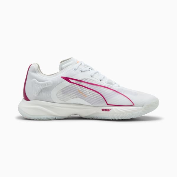 Accelerate NITRO™ SQD 4 Handball Shoes Women, PUMA White-Berry-Lilac Crush-Haute Tropic-Heat Fire, large-ZAF