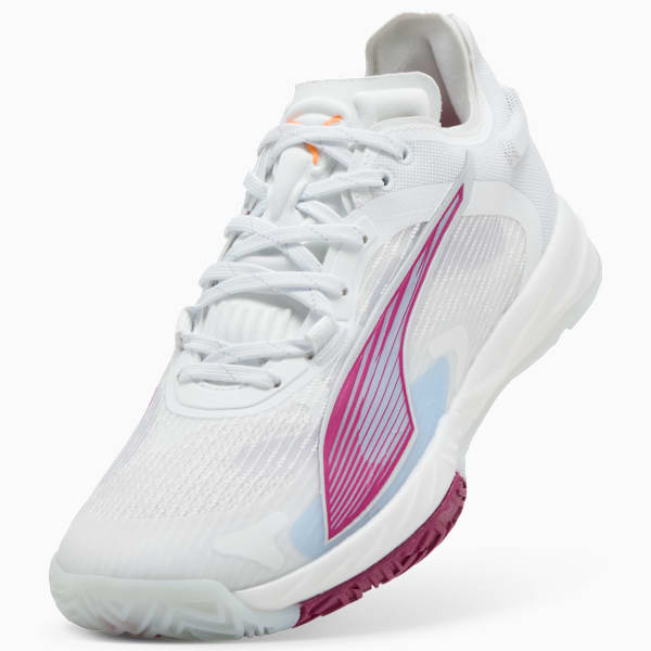 Accelerate NITRO™ SQD 4 Handball Shoes Women, PUMA White-Berry-Lilac Crush-Haute Tropic-Heat Fire, large-ZAF