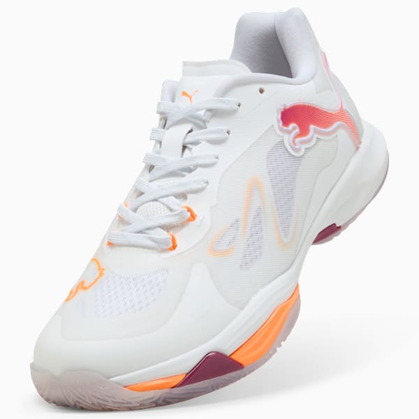 Vantage NITRO™ Handball Shoes Women, PUMA White-Berry-Heat Fire-Lilac Crush, large-ZAF
