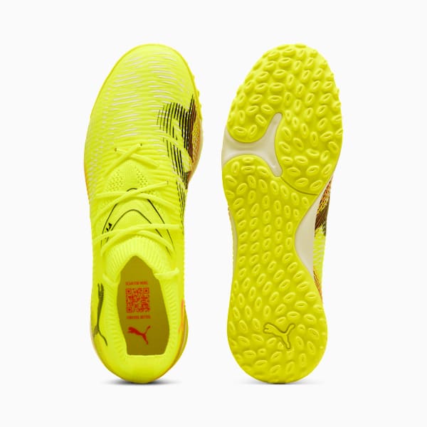 Botines de fútbol FUTURE 8 MATCH TT para mujer, Yellow Alert-PUMA Black-Sun Struck, large-ARG
