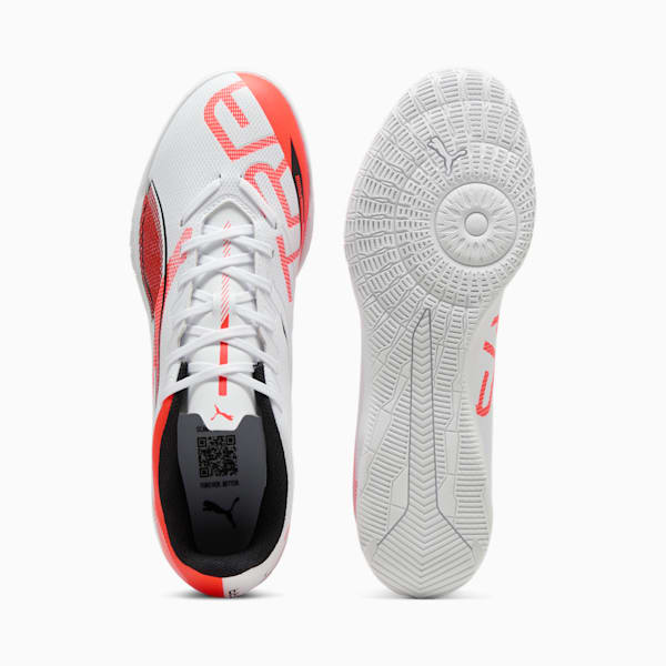 Botines de futsal ULTRA 5 PLAY IT, PUMA White-PUMA Black-Glowing Red, large-ARG