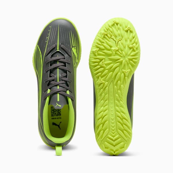 Botines de fútbol ULTRA 5 PLAY TT juvenil, Matte Aged Silver-Yellow Alert-Puma Aged Silver, large-ARG