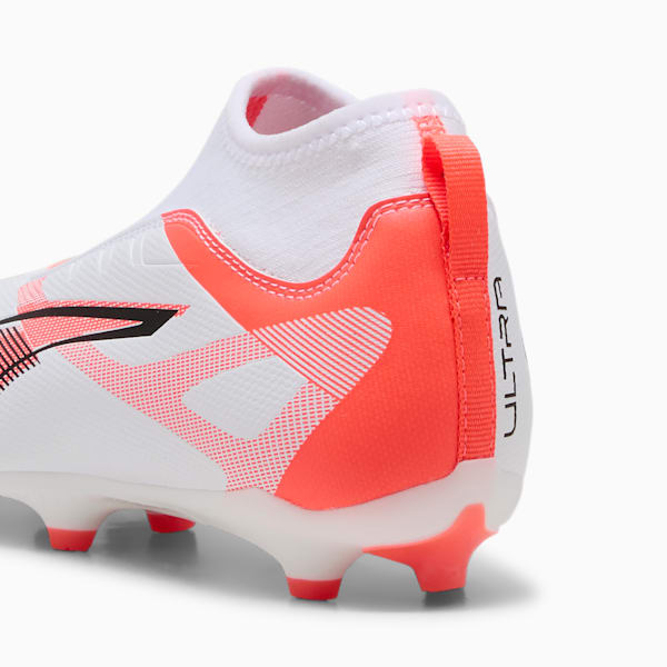 Botines de fútbol ULTRA 5 MATCH+ FG/AG juvenil, PUMA White-PUMA Black-Glowing Red, large-ARG