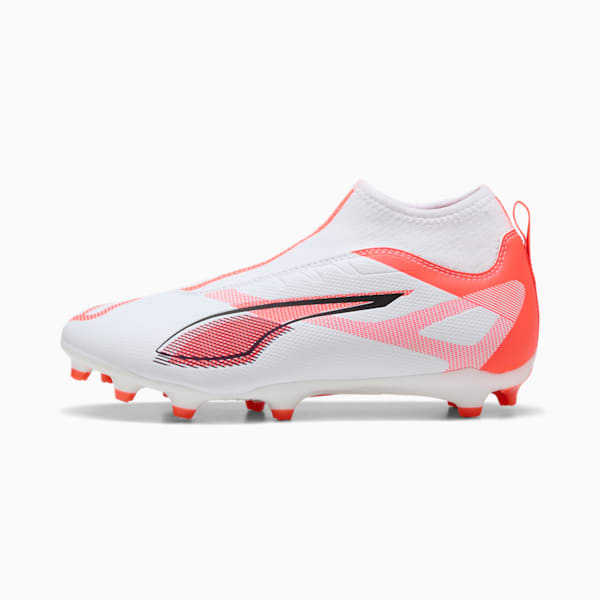 Botines de fútbol ULTRA 5 MATCH+ FG/AG juvenil, PUMA White-PUMA Black-Glowing Red, large-ARG
