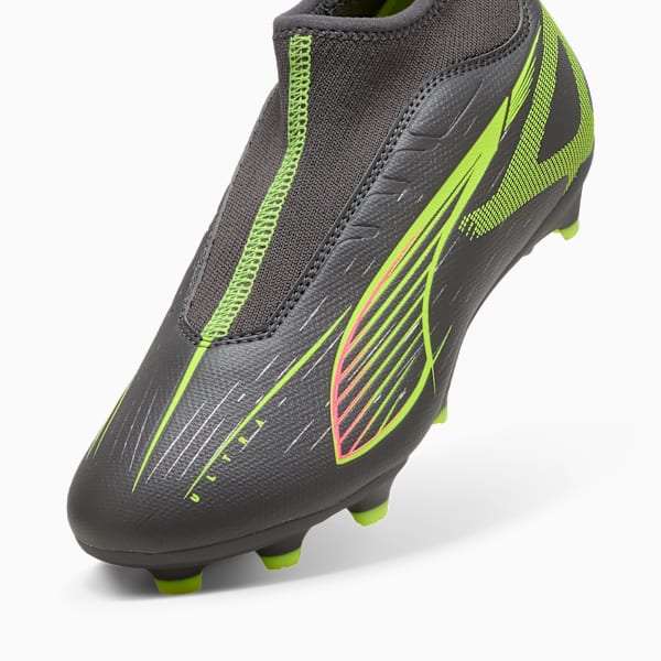 Botines de fútbol ULTRA 5 MATCH+ FG/AG juvenil, Matte Aged Silver-Yellow Alert-Puma Aged Silver, large-ARG