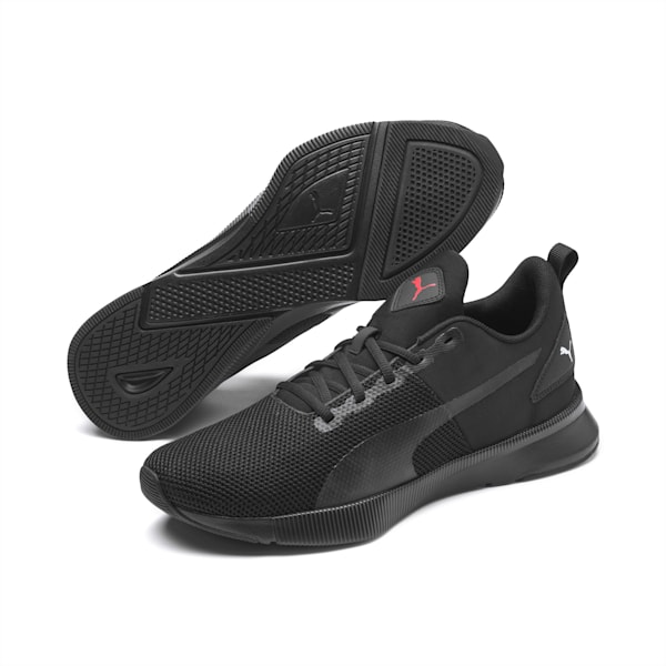 Tenis para correr Flyer Runner, Puma Black-High Risk Red, large-MEX