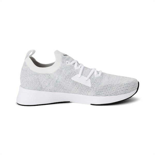 Flyer Runner Engineered Knit Men's Running Shoes, Puma White-Quarry-Puma Black, large-ZAF