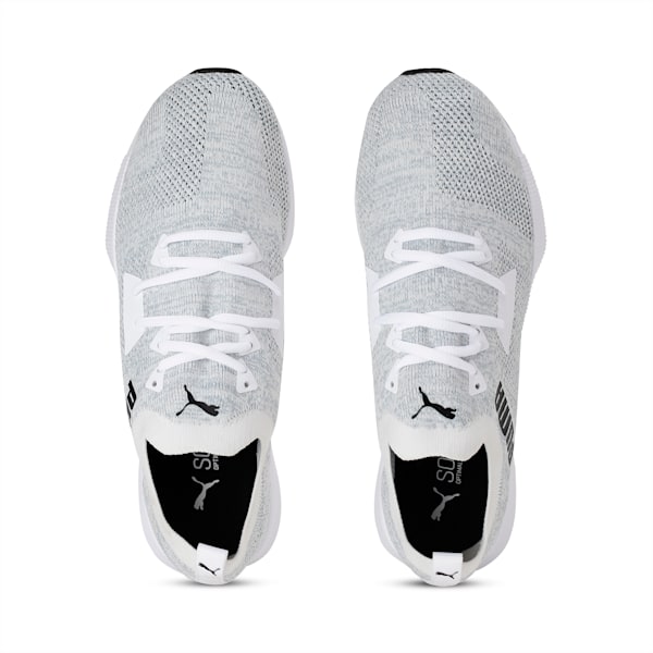 Flyer Runner Engineered Knit Men's Running Shoes, Puma White-Quarry-Puma Black, large-ZAF
