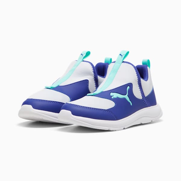 Fun Racer Slip-On Shoes Kids, Silver Mist-Mint-Lapis Lazuli, large-ZAF