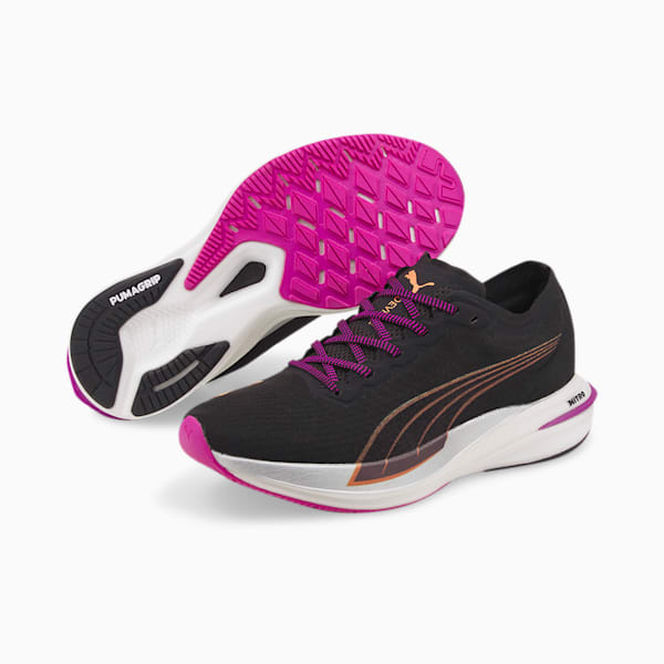 Deviate NITRO™ Women's Running Shoes, Puma Black-Neon Citrus, large-ZAF