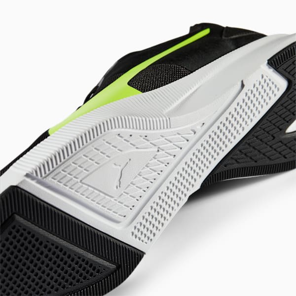 FLYER Runner Mesh Running Shoes, Puma Black-Lime Squeeze, large-MEX