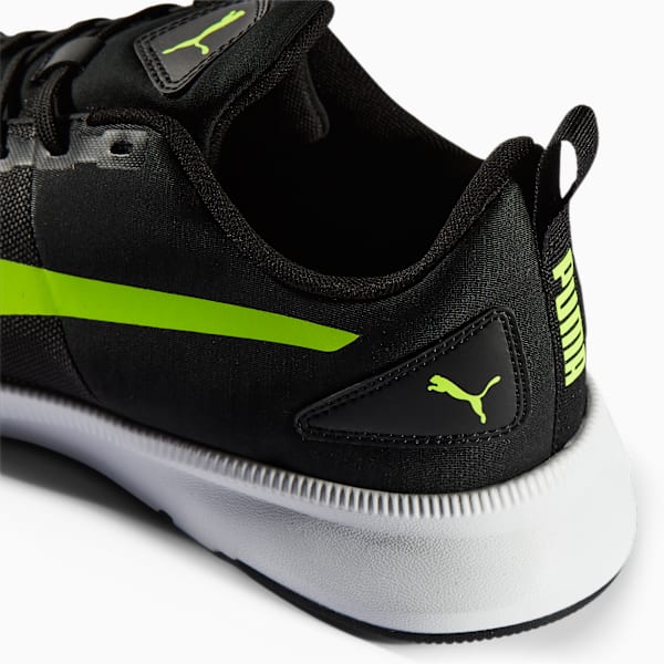 FLYER Runner Mesh Running Shoes, Puma Black-Lime Squeeze, large-MEX