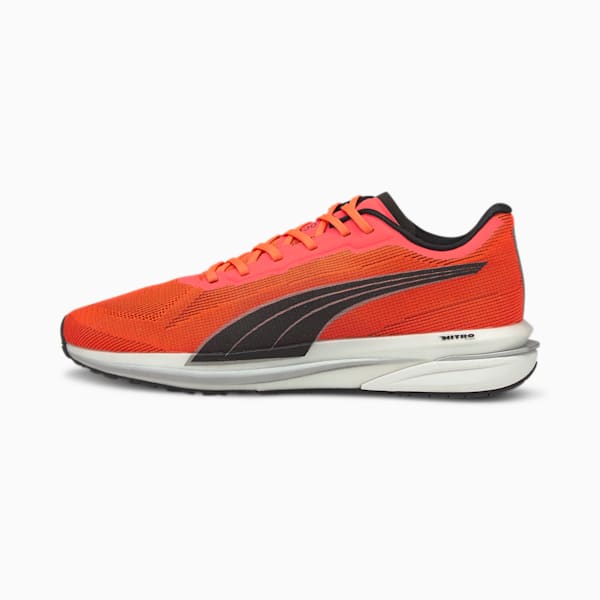 Velocity NITRO Women's Running Shoes, Lava Blast-Puma Black-Puma Silver, large-ZAF