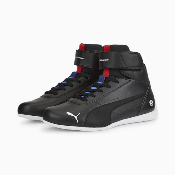 BMW M Motorsport Neo Cat Mid Motorsport Shoes, Puma Black-Puma Black, large-ZAF