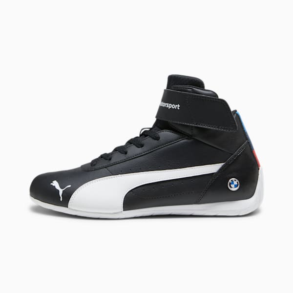 BMW M Motorsport Neo Cat Mid Motorsport Shoes, PUMA Black-PUMA White, large-ZAF