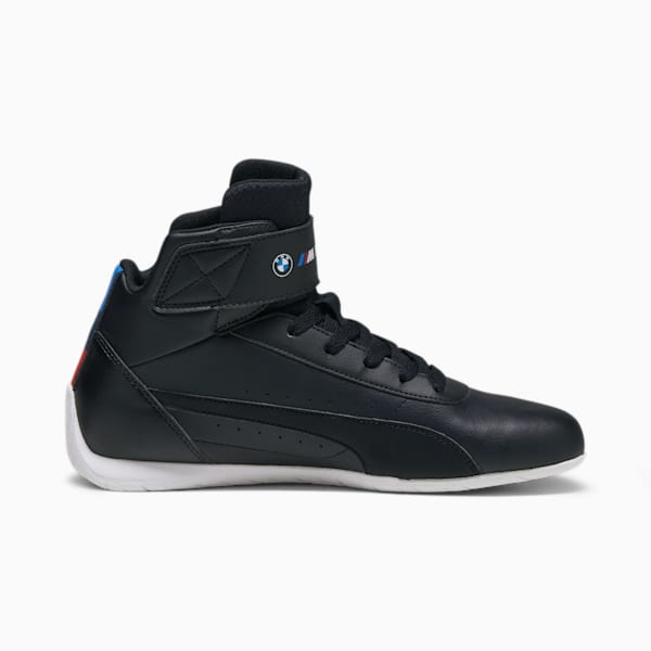 BMW M Motorsport Neo Cat Mid Motorsport Shoes, PUMA Black-PUMA White, large-ZAF