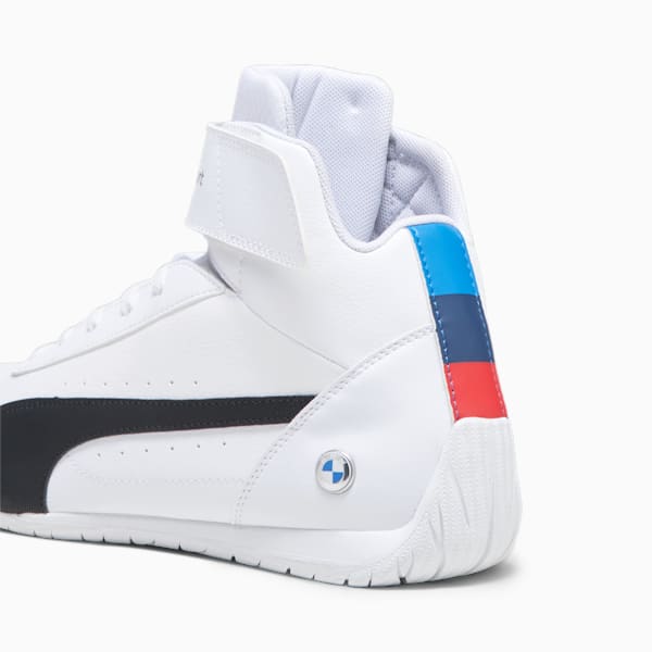 BMW M Motorsport Neo Cat Mid Motorsport Shoes, PUMA White-PUMA Black, large-ZAF