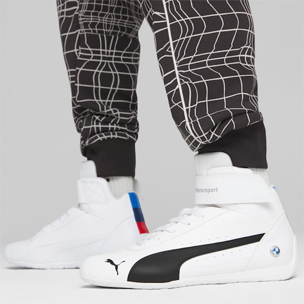BMW M Motorsport Neo Cat Mid Motorsport Shoes, PUMA White-PUMA Black, large-ZAF