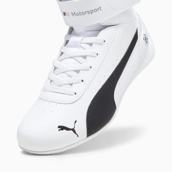 BMW M Motorsport Neo Cat Mid Motorsport Shoes, PUMA White-PUMA Black, large-ZAF
