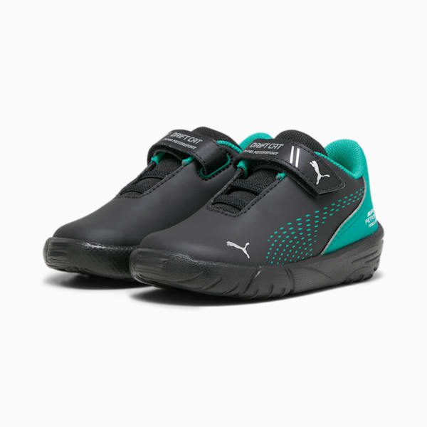 Mercedes-AMG Petronas Drift Cat Decima Toddlers' Motorsport Shoes, PUMA Black-Spectra Green, large-ZAF
