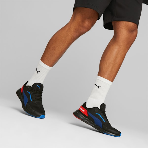 BMW M Motorsport Tiburion Logo Motorsport Sneakers, PUMA Black-Pro Blue-Pop Red, large-ZAF