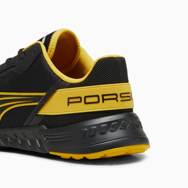 Porsche Legacy Tiburion Logo Motorsport Sneakers, PUMA Black-Sport Yellow, large-ZAF