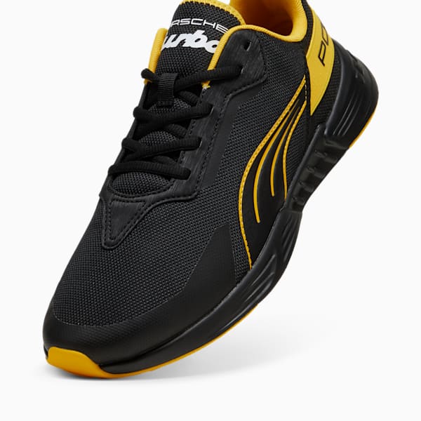 Porsche Legacy Tiburion Logo Motorsport Sneakers, PUMA Black-Sport Yellow, large-ZAF