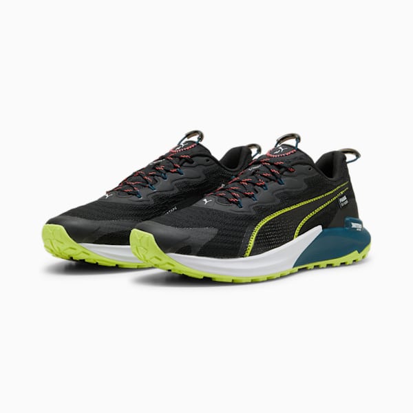 Fast-Trac NITRO 2 Men's Trail Running Shoes, PUMA Black-Lime Pow-Ocean Tropic, large-ZAF