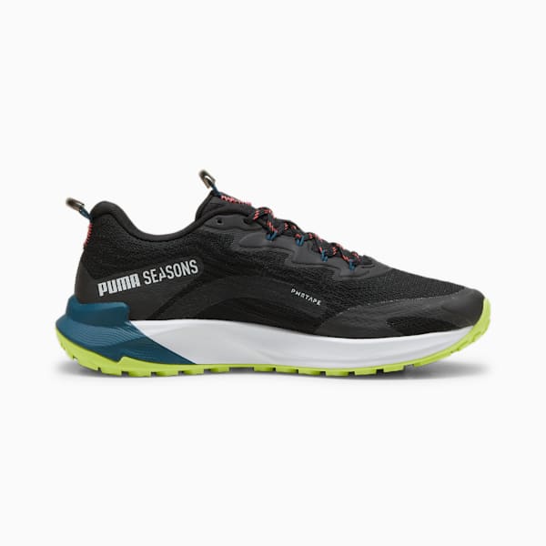 Fast-Trac NITRO 2 Men's Trail Running Shoes, PUMA Black-Lime Pow-Ocean Tropic, large-ZAF