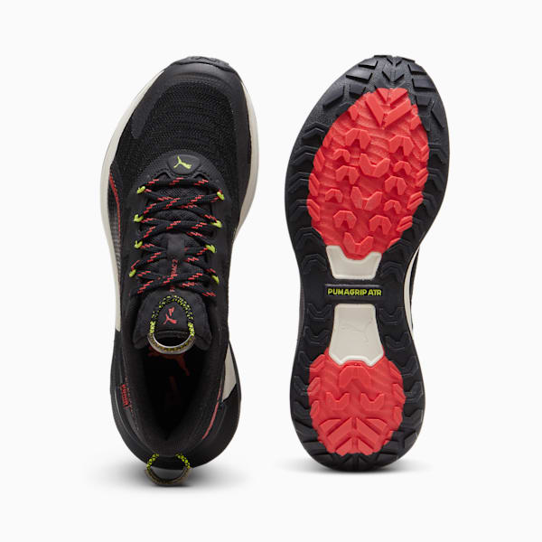 Zapatillas de trail running Fast-Trac NITRO 2 para mujer, PUMA Black-Active Red-Lime Pow, large-ARG