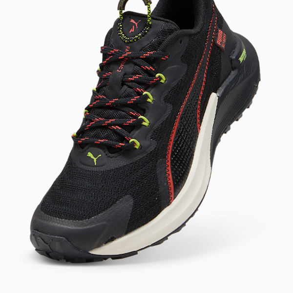 Zapatillas de trail running Fast-Trac NITRO 2 para mujer, PUMA Black-Active Red-Lime Pow, large-ARG
