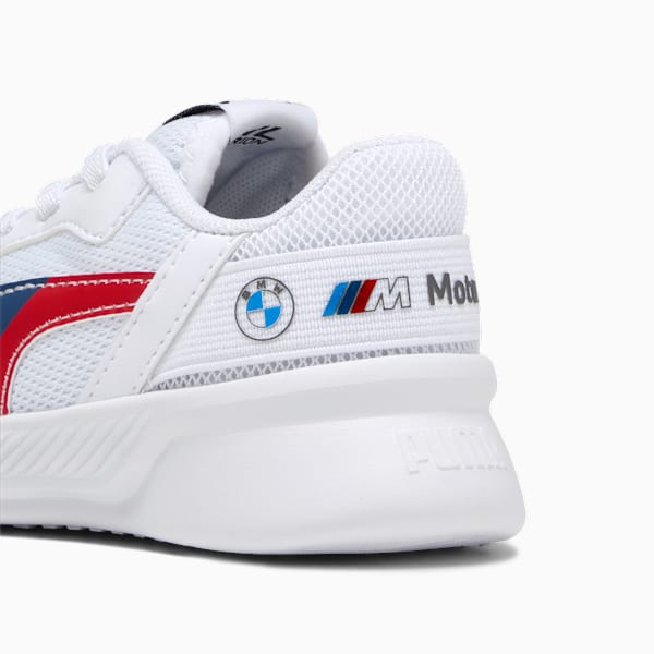 Tenis para conducir BMW M Motorsport Lilburion Infantiles pequeños, PUMA White-Cool Cobalt-Pop Red, large-MEX