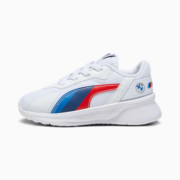 Tenis para conducir BMW M Motorsport Lilburion Infantiles pequeños, PUMA White-Cool Cobalt-Pop Red, large-MEX